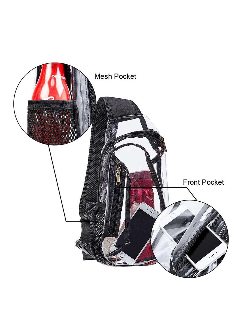 Generic Clear Crossbody Stadium Bag, Transparent Crossbody Purse for Women, Unisex Clear Bag with Sling for Concerts and Sports - Image 5