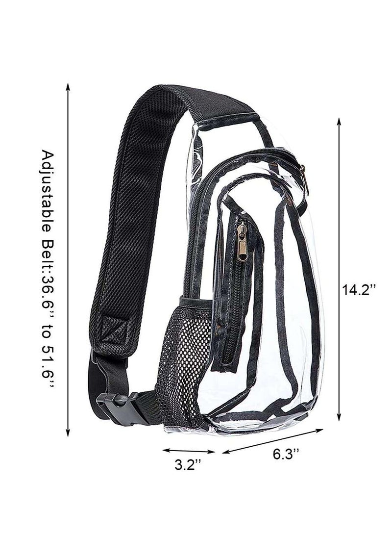 Generic Clear Crossbody Stadium Bag, Transparent Crossbody Purse for Women, Unisex Clear Bag with Sling for Concerts and Sports - Image 3