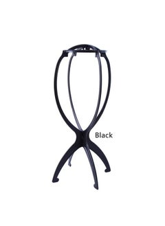 yantaisiyu 2 Pcs Wig Stands 14.2 Inches Wig Head Stand Travel Wig Stand Portable Wig Holder For Women Wigs Display Stand (Black)  - Image 3