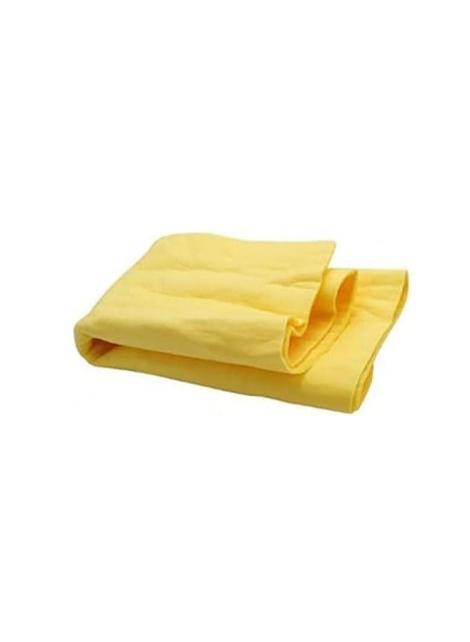 Luxury Suede Cloth Towel L 66x43cm Washable and Reusable for All Surfaces Perfect for Everyday Use in Kitchen and Home Ideal for Cleaning Cars and Tools Random Colors Available (Yellow) - Image 1