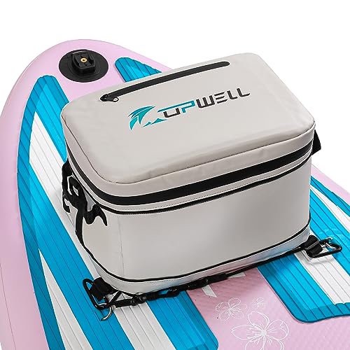 UPWELL Paddleboard Accessories SUP Cooler Deck Bag PVC Paddle Board Surf Cooler Bag for Paddle Board Kayak Grey Soft Small Camping Bag for Travel Beach Waterproof - Image 1