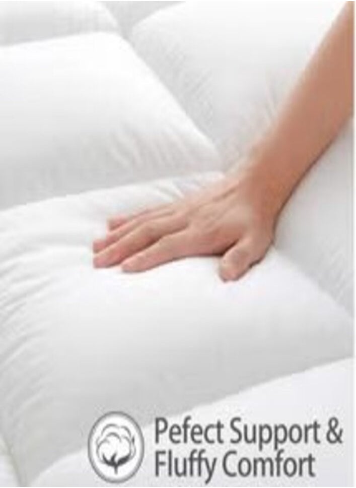 House One Microfiber Mattress Topper 10 cm With Microfiber Filling and Rubber Corners Edges  - Image 2