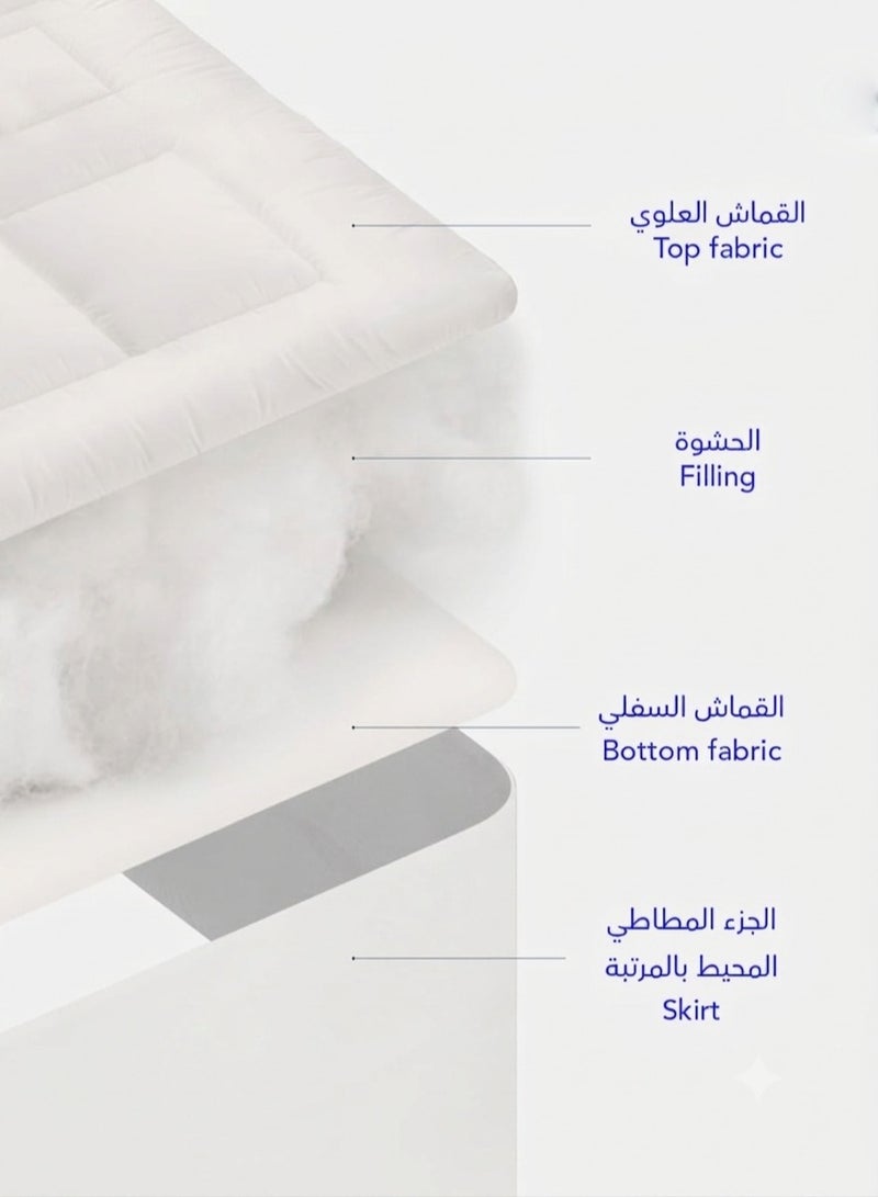 هاوس ون لباد مرتبة من المايكروفايبر 10 سم بحشوة مايكروفايبر وزاويا مطاط - Image 4