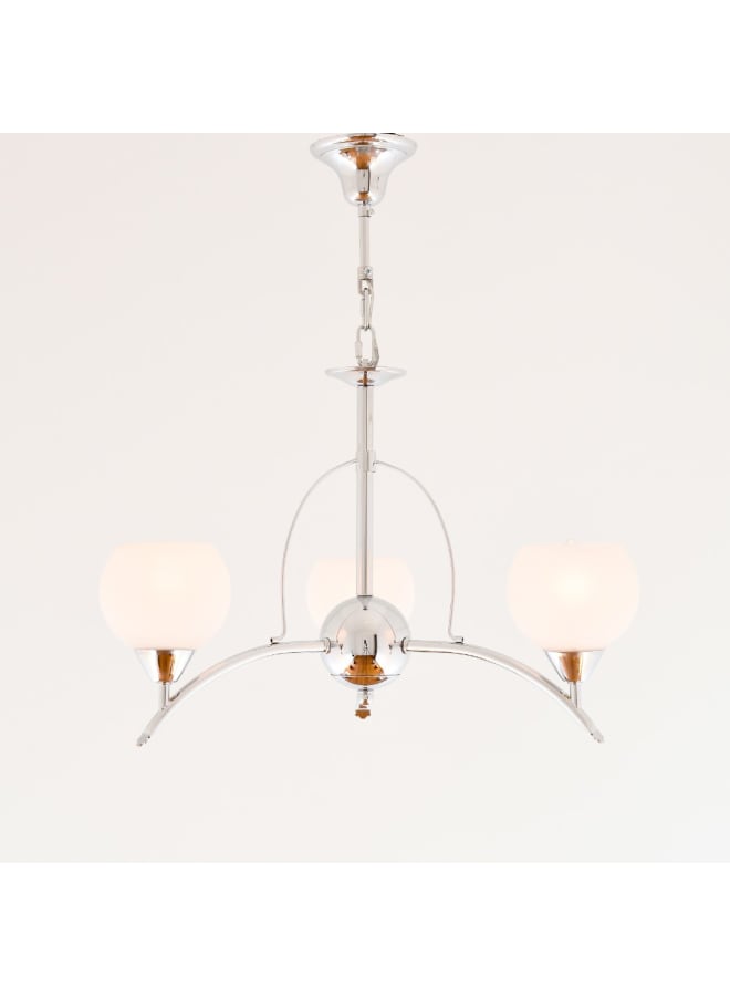 Kandil Egypt Modern  Chandelier, 3 Arms, Club Dome, 3005 Chrome | Luxury Crystal Gold Chandelier, Modern Ceiling Light - Image 1