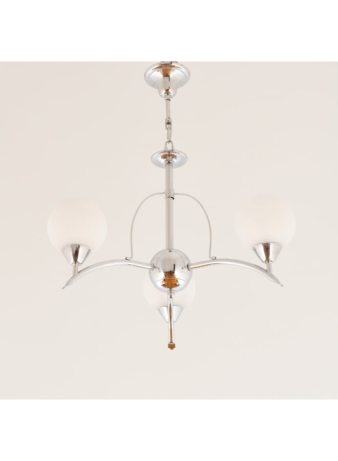 Kandil Egypt Modern  Chandelier, 3 Arms, Club Dome, 3005 Chrome | Luxury Crystal Gold Chandelier, Modern Ceiling Light - Image 2