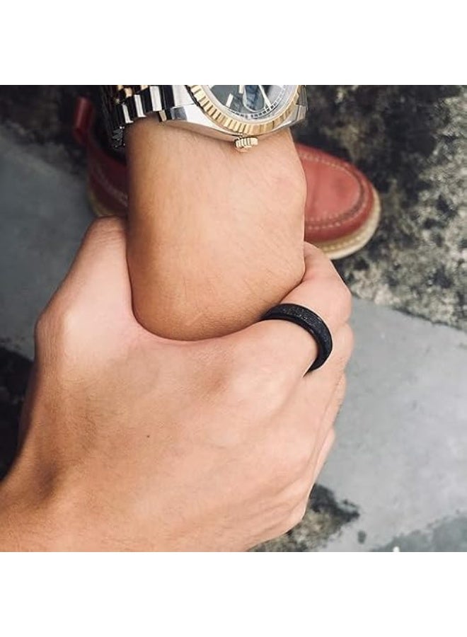 Fayrouz Jewellery Luxury Solitaire Ring Polished Stainless Steel with Shiny Sand Effect, Elegant Design, Simple and Stylish, Rust and Corrosion Resistant, Long Lasting Delicate Shine. - Image 4