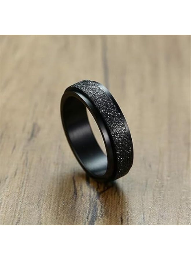 Fayrouz Jewellery Luxury Solitaire Ring Polished Stainless Steel with Shiny Sand Effect, Elegant Design, Simple and Stylish, Rust and Corrosion Resistant, Long Lasting Delicate Shine. - Image 5
