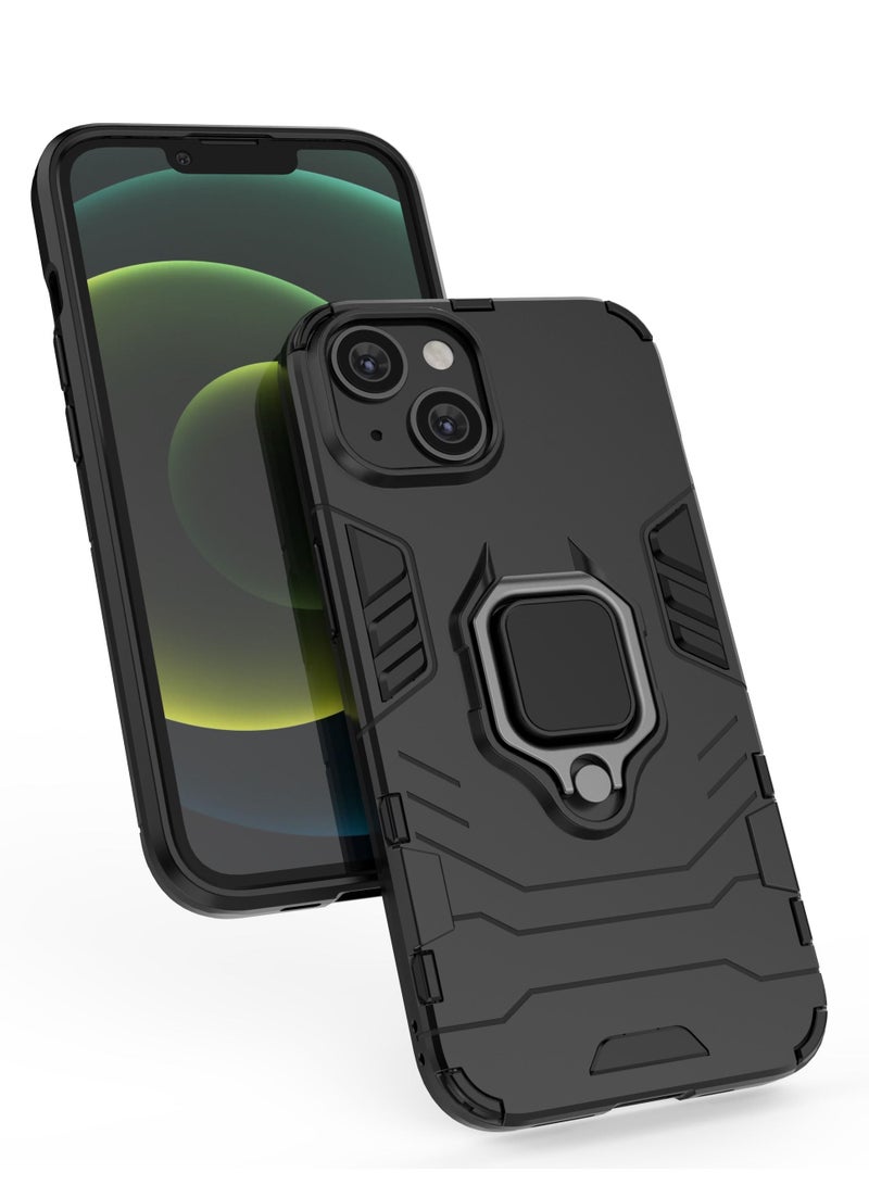 Black Protective Case Cover With Finger Ring Holder For iPhone - Image 3