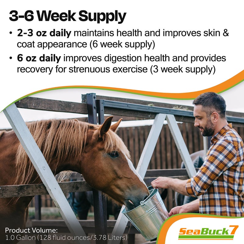 SeaBuck 7 Equine Supplement for Horses with Sea Buckthorn to Improve Horse Health (3-6 Week Supply, 1 Gallon) - Supports Healthy Eating & Digestion, Increased Energy/Focus, & Shiny Coats for Horses - Image 4