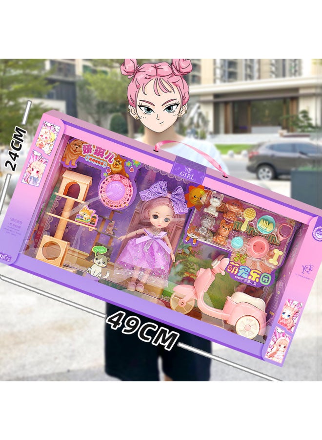 Princess Barbabi Doll Gift Box Set Children's Play Dress-up Girl Toy Institutional Gift Wholesale-Color:Doll Dresser Tote  - Image 4