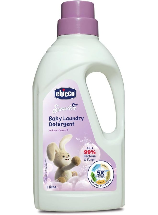 شيكو سائل غسيل الملابس للأطفال الحساسة برائحة الزهور الرقيقة، 1 لتر - Image 1