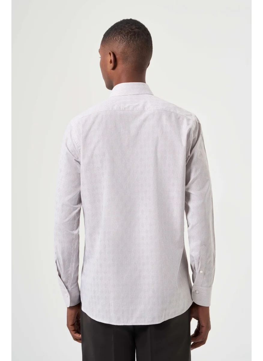 Bisse Men's Regular Fit Classic Shirt Beige GM23Y231037_D07