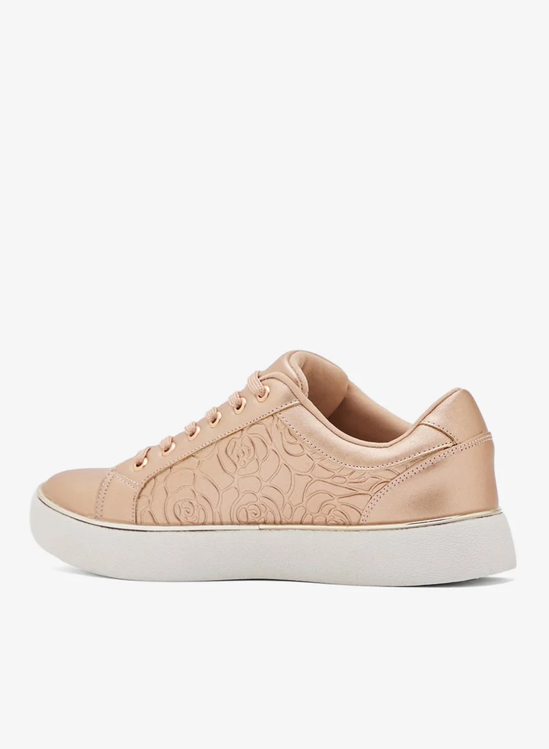 Ginger Floral Embossed Panel Sneakers