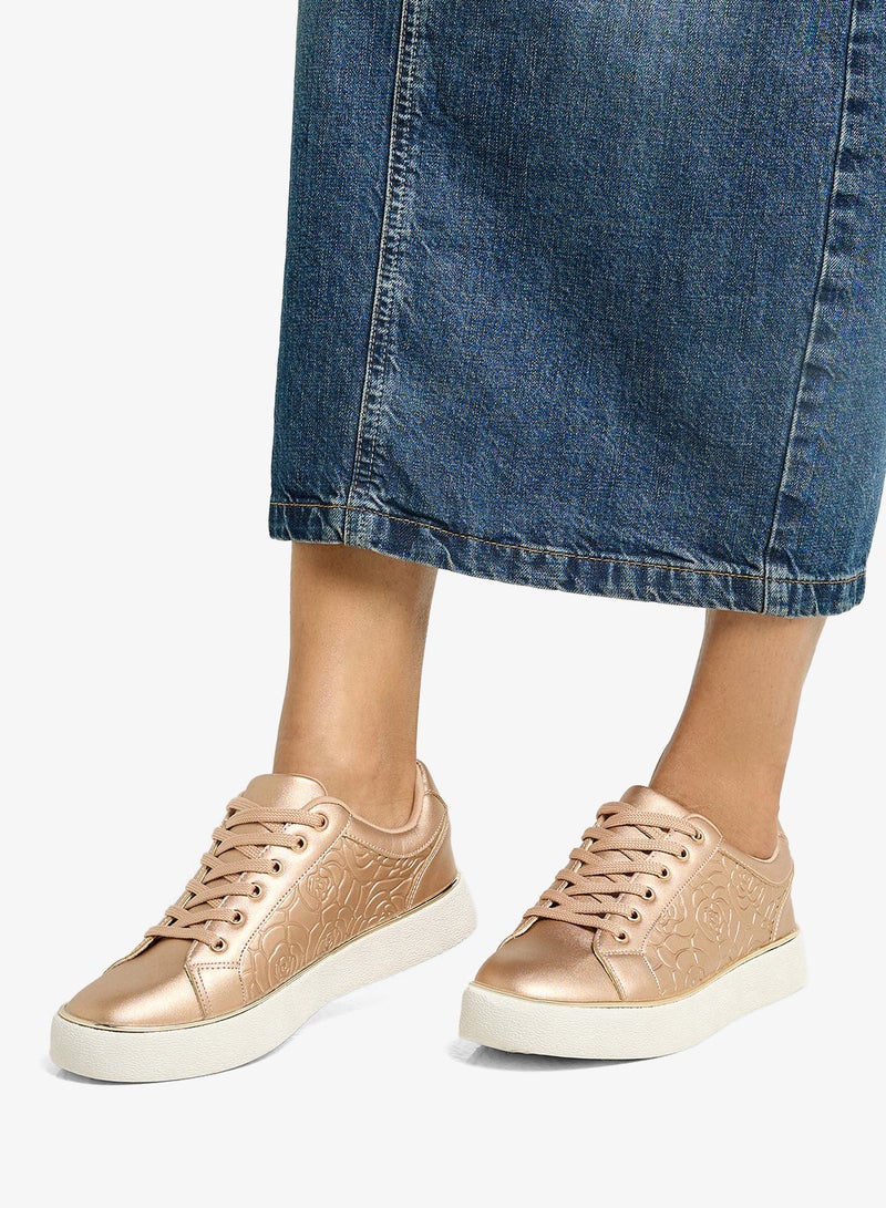 Ginger Floral Embossed Panel Sneakers - Image 5