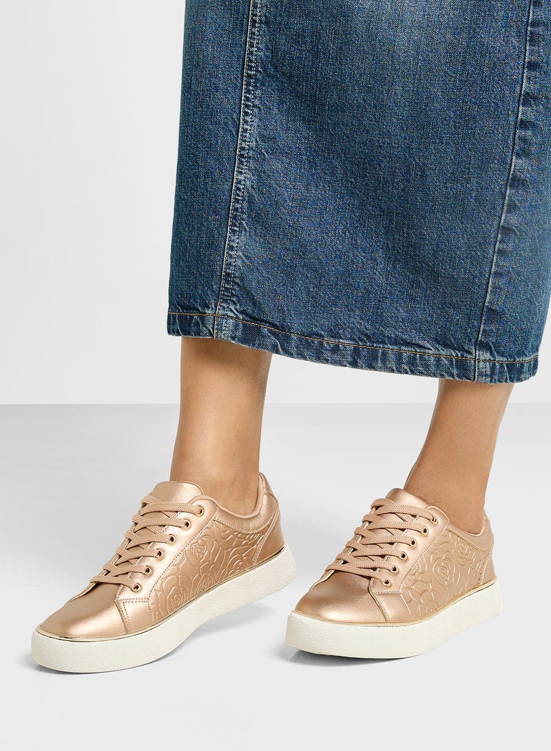 Ginger Floral Embossed Panel Sneakers  - Image 5
