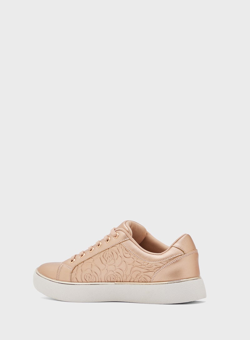 Ginger Floral Embossed Panel Sneakers  - Image 2