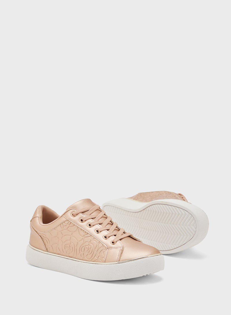 Ginger Floral Embossed Panel Sneakers  - Image 3