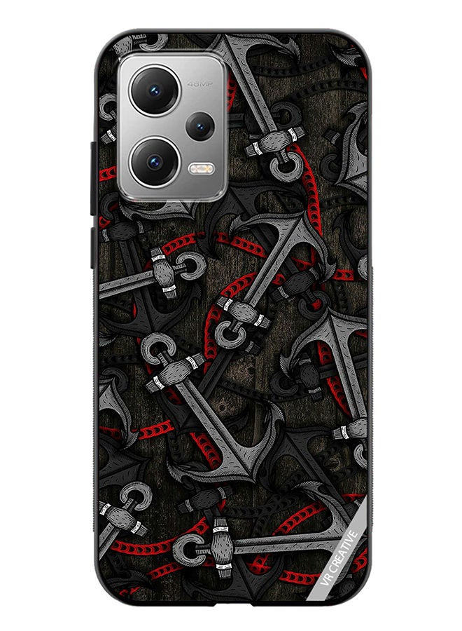 VR CREATIVE Protective Case Cover For Xiaomi Redmi Note 12 Anchor Leggings Design Multicolour - Image 1