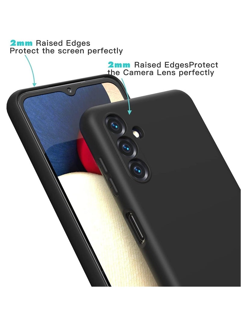 Raxoom Case for Galaxy A13 5G, Liquid Silicone Case with Soft Microfiber Lining Thickening Shockproof Design Soft Gel Rubber Phone Case Cover for Samsung Galaxy A13 5G (Black) - Image 2