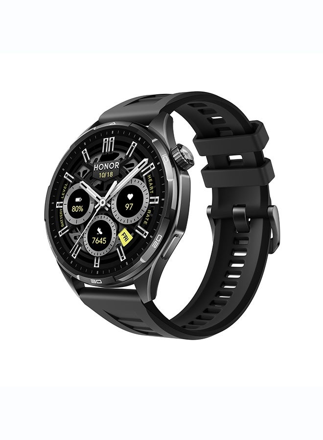 Honor Watch 6 Smartwatch, 35-Day Battery, Dual-Band GPS, 123 Sports Modes, NFC Payment, 3000 Nits AMOLED Display, AI Health Scan - Shadow Black - Image 2