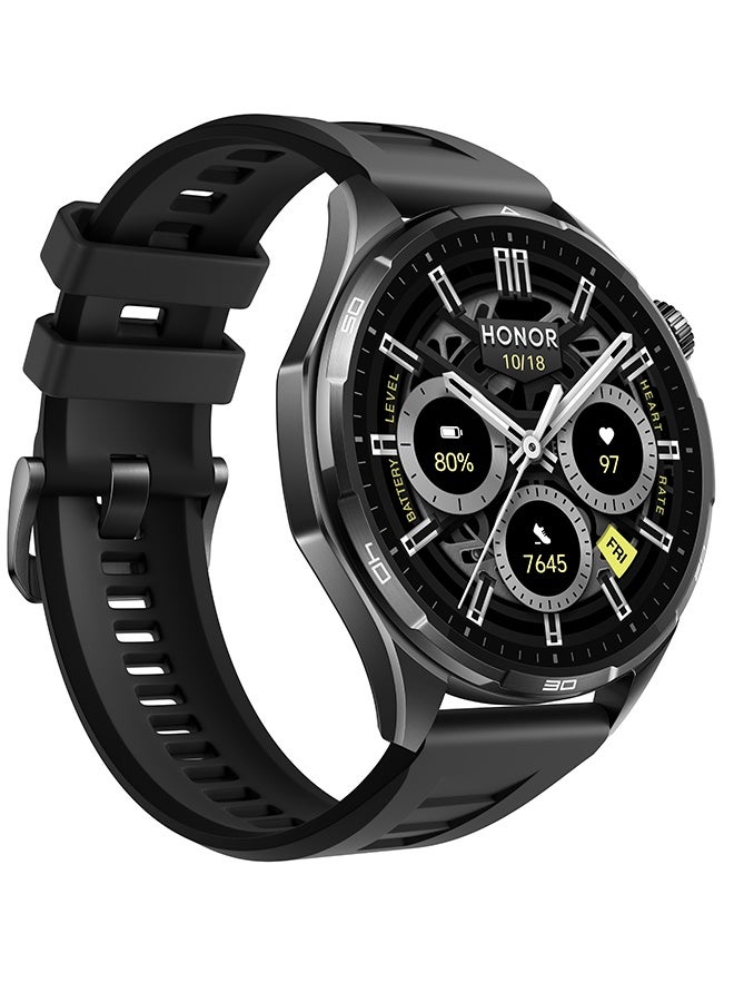 Honor Watch 6 Smartwatch, 35-Day Battery, Dual-Band GPS, 123 Sports Modes, NFC Payment, 3000 Nits AMOLED Display, AI Health Scan - Shadow Black - Image 4