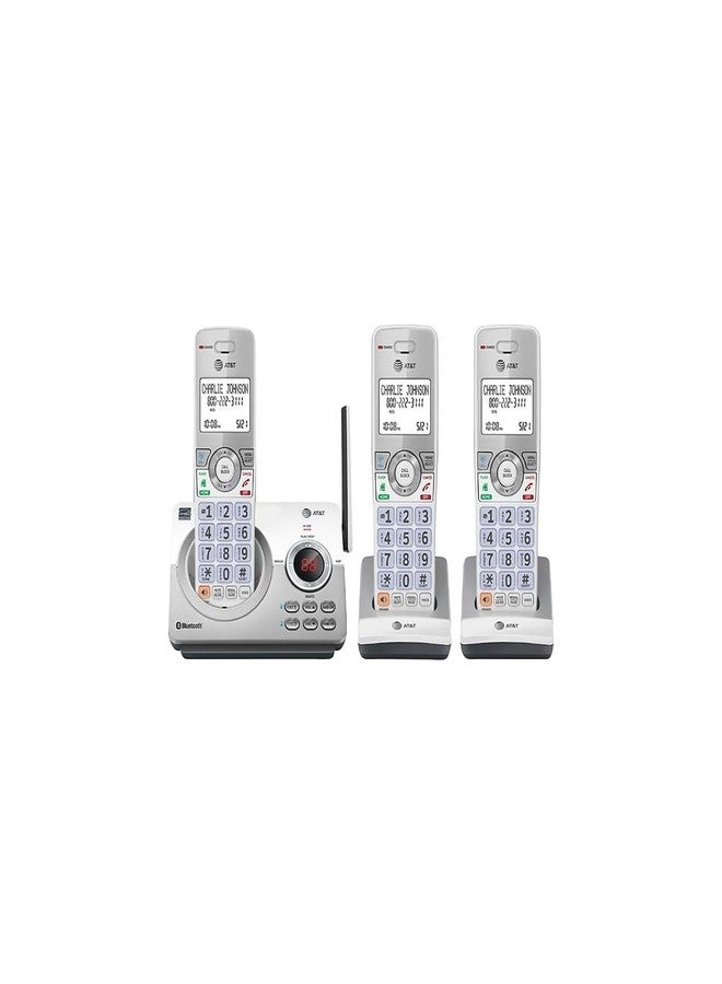 AT&T Connect to Cell DL72310 Cordless Telephone, Base and 2 Additional Handsets, White/Silver - Image 2