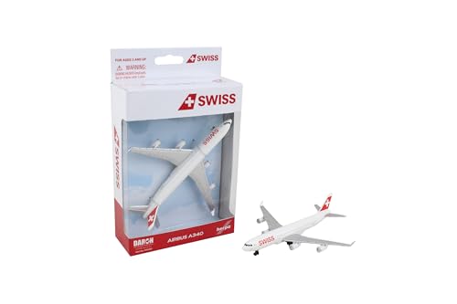 Daron Swiss Single Plane Die-Cast Metal S Airplane Model Toy with Plastic Parts for Kids Ages 3+ - Image 1