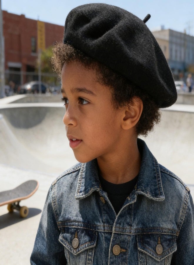 IZUS Toddler-Boys French Berets Mime-Hats Wool-Blend Artist-Beanie-Cap Warm Painter-Hat 4-8T Unsex-Babies-Girls Fancy-Party - Image 3