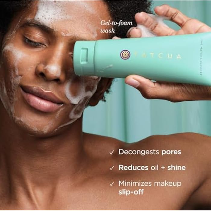 TATCHA The Matcha Cleanse | Daily Clarifying Gel Cleanser, Decongests Pores and Balances Oil For Primed, Shine Free Skin | 5 oz - Image 3