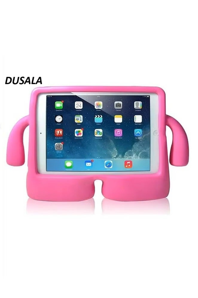 دوسالا حافظة للأطفال مضادة للصدمات من EVA مع مقبض ودعامة لجهاز iPad Mini 6 غطاء ملون متين (وردي)
