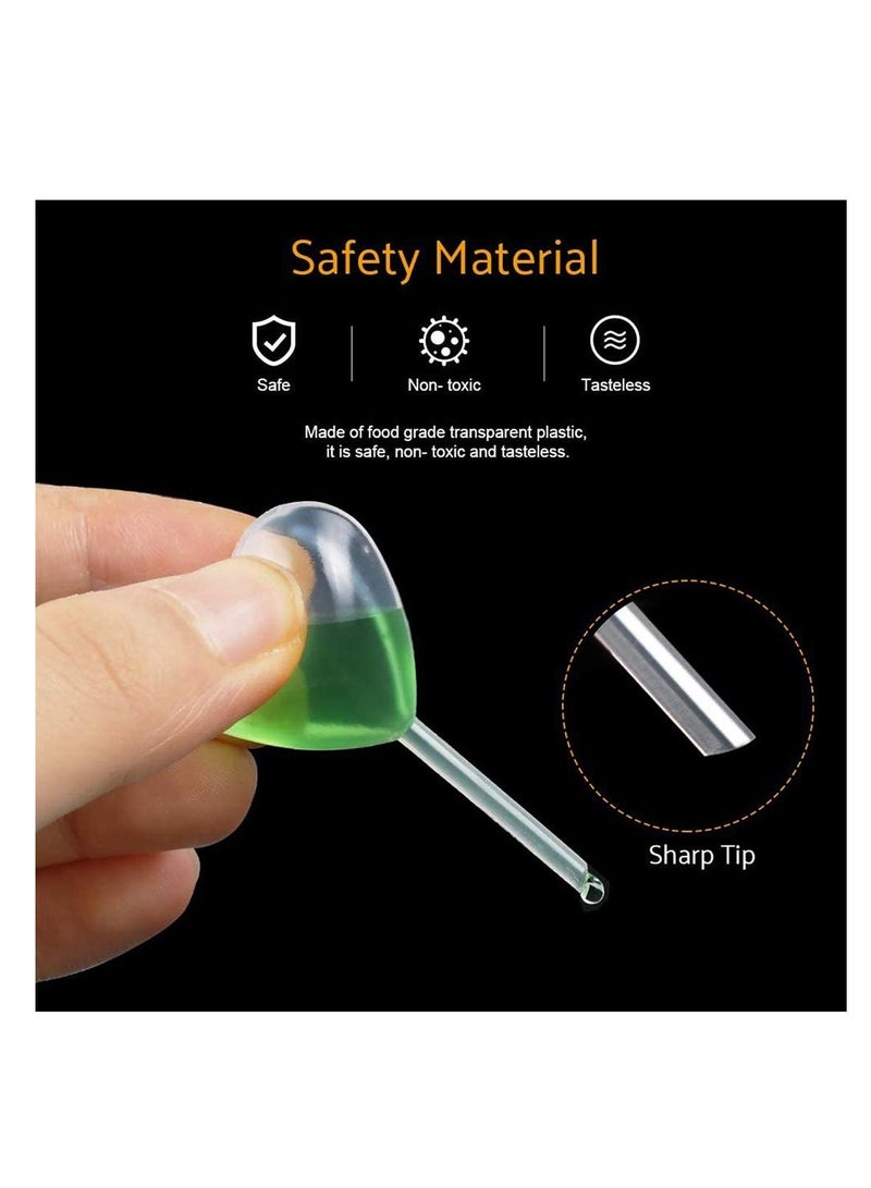 Excefore 200pcs 4ml Cupcake Pipettes, Mini Disposable Transfer Pipettes Squeeze Dropper Liquid Injector Pipettes for Jam, Strawberries, Cupcake, Chocolate, Birthday Party and Holiday Decoration - Image 4
