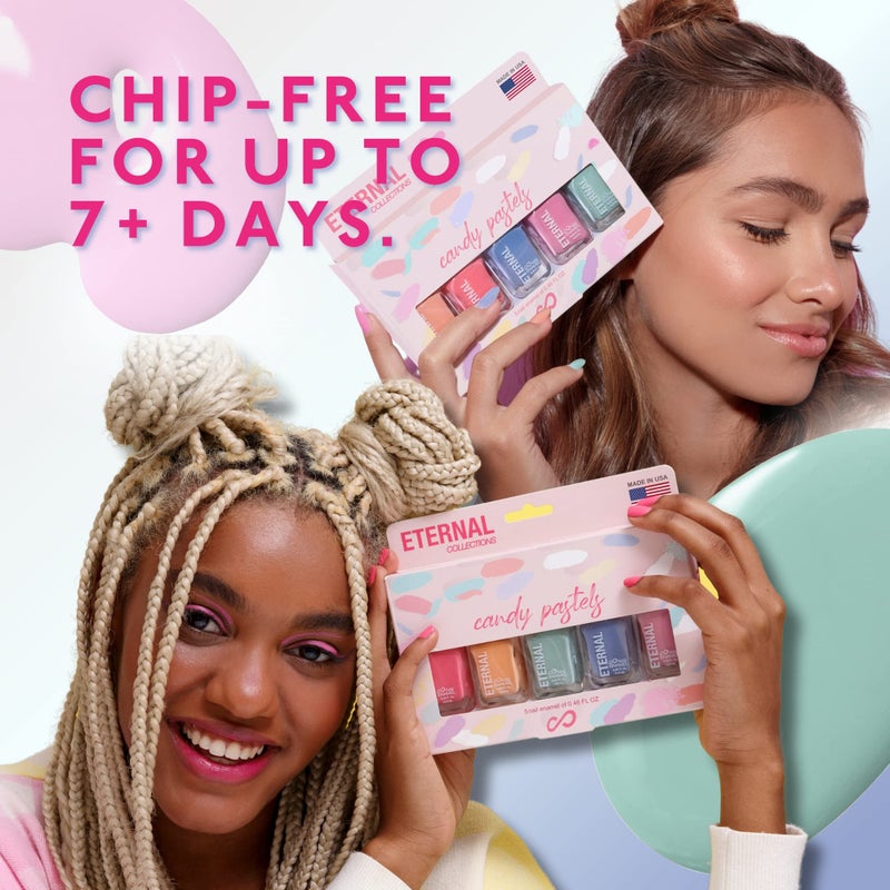 Eternal Brown Nail Polish Set for Women (BEACH WALK) - Beige Nail Polish Set for Girls - Long Lasting & Quick Dry Nail Polish Kit for Home DIY Manicure & Pedicure - Made in USA, 13.5mL (Set of 4) - Image 4