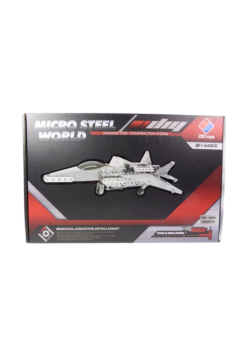 Metal construction set, to assemble, reproduction of combat aircraft compatible with Grumman F-14 TOP GUN  - Image 1