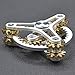 Bitopbi Pure Brass Fidget Spinner Gears Linkage Fidget Gyro Toy Metal DIY Hand Spinner Spins Long Time EDC Focus Meditation Break Bad Habits ADHD with Multiple Premium Bearings 12 Bearings White - Image 4