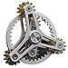 Bitopbi Pure Brass Fidget Spinner Gears Linkage Fidget Gyro Toy Metal DIY Hand Spinner Spins Long Time EDC Focus Meditation Break Bad Habits ADHD with Multiple Premium Bearings 12 Bearings White - Image 2
