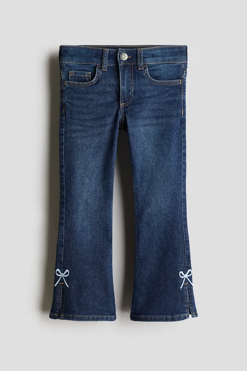 H&M Embroidery-detail Flared Leg Jeans