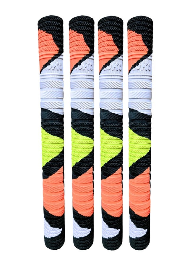 XOKO Premium Cricket Bat Grip | Anti-Slip | Ultra Tacky | Multicolor | Pack of 4 | Durable Comfortable Grip for Enhanced Control BLACK GRIP - Image 1