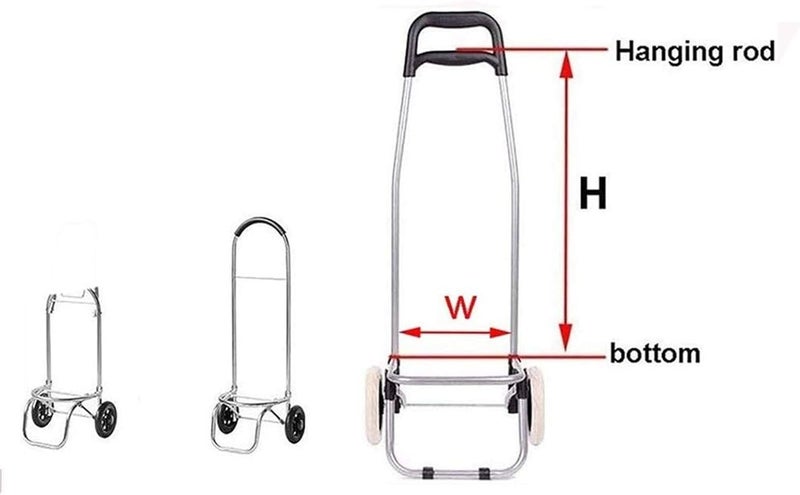 Cart Bags, Oxford Cloth Shopping Bag 50L Folding Shopping Hand Trolley Replacement Bag, Reusable Shopping Trolley Replacement Bag for, - Image 3