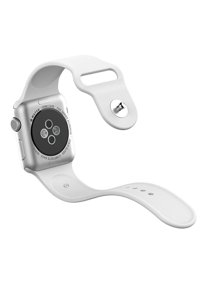 Ozone Sport Replacement Wristband Strap For Apple Watch 38mm White - Image 2