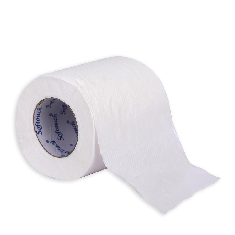 Softouch 3 Ply Toilet Paper Tissue - 4 Rolls (375 Sheets Per Roll) (Pack of 2) - Image 3