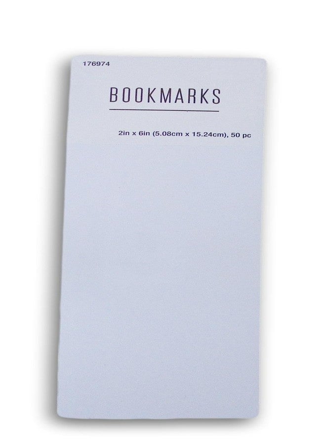 Making the Grade فواصل كتب فارغة قابلة للتخصيص للأعمال اليدوية، 50 قطعة، 2 × 6 بوصة (أبيض) - Image 1