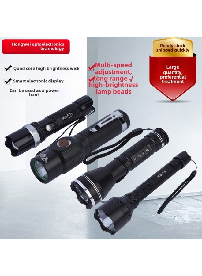 Aluminum Alloy High-Power Long-Lasting Outdoor Flashlight Powerful Illumination Portable Lighting Tool For Security And Rescue-Product Specifications:818 - Image 2
