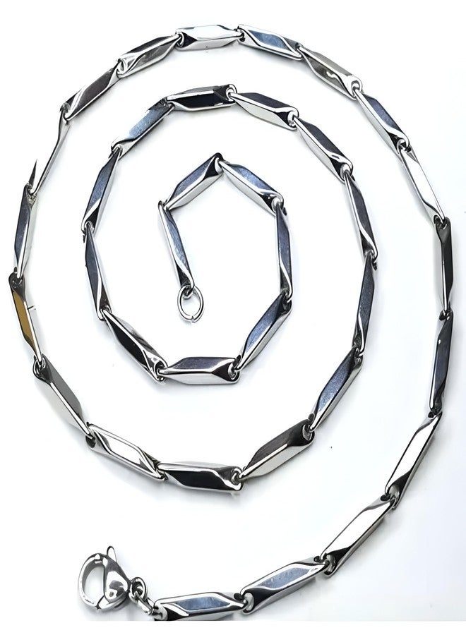 JDX Stainless Steel Rice Chain for Men and Boys | Necklace Chain For Men Boys Anniversary Gift For Husband Gift Chains - Image 1