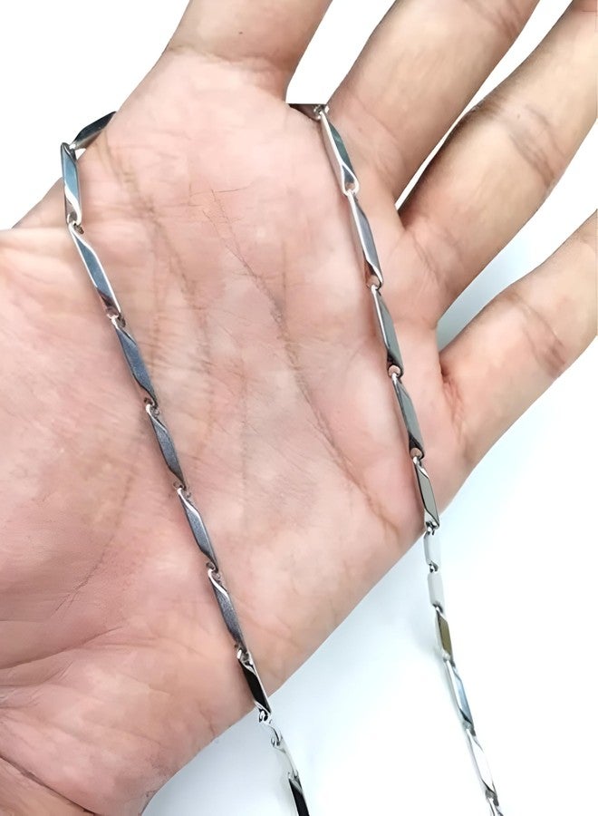 JDX Stainless Steel Rice Chain for Men and Boys | Necklace Chain For Men Boys Anniversary Gift For Husband Gift Chains - Image 2
