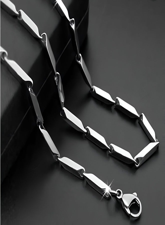 JDX Stainless Steel Rice Chain for Men and Boys | Necklace Chain For Men Boys Anniversary Gift For Husband Gift Chains - Image 3