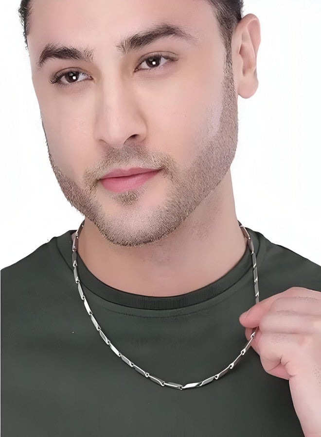 JDX Stainless Steel Rice Chain for Men and Boys | Necklace Chain For Men Boys Anniversary Gift For Husband Gift Chains - Image 5