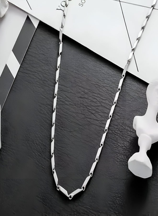 JDX Stainless Steel Rice Chain for Men and Boys | Necklace Chain For Men Boys Anniversary Gift For Husband Gift Chains - Image 4