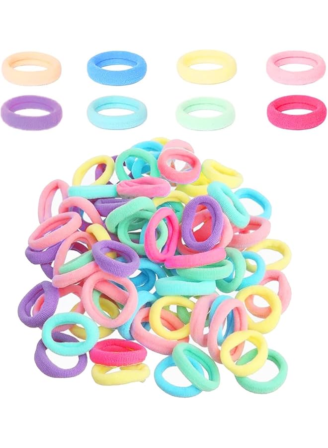 أكس سبرينج أربطة شعر للأطفال 200 قطعة من أربطة الشعر المرنة الناعمة للفتيات الصغيرات بدون ضرر وحوامل ذيل الحصان أربطة شعر صغيرة بدون درزات للأطفال والفتيات الصغيرات مثالية للاستخدام اليومي والمناسبات الخاصة - Image 1