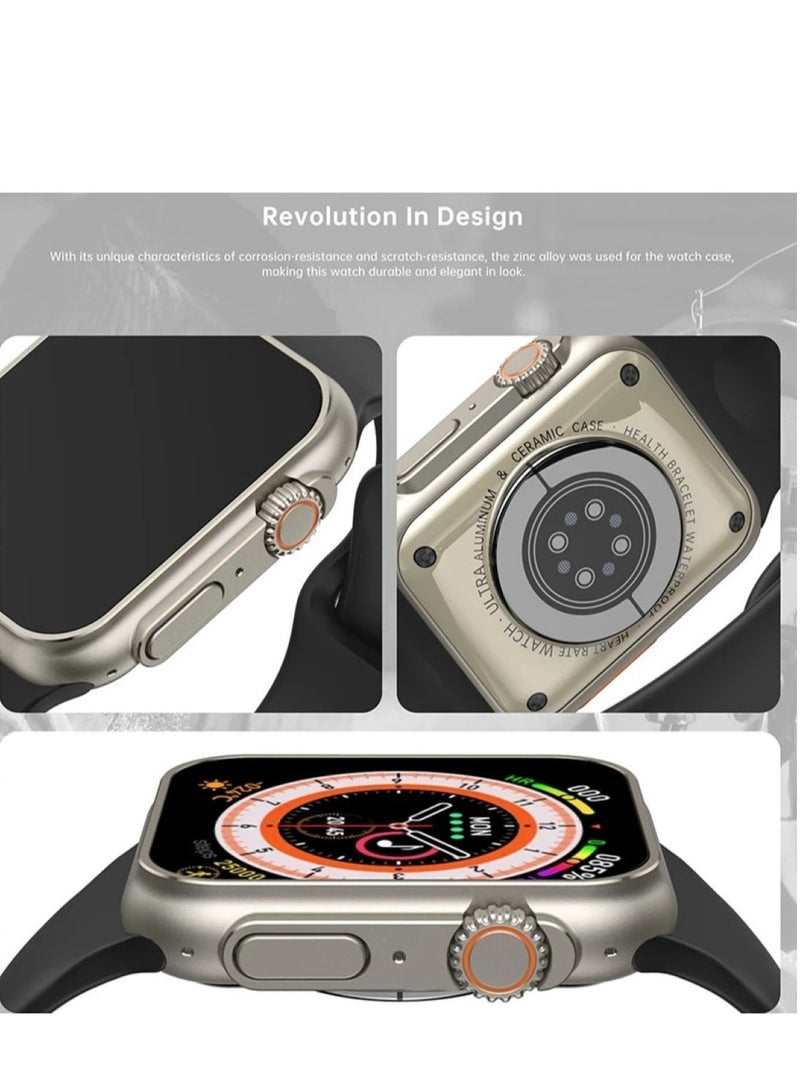 Smart Watch AMOLED display With Health Fitness Tracker Sport Watch Supports 49MM-Black - Image 3