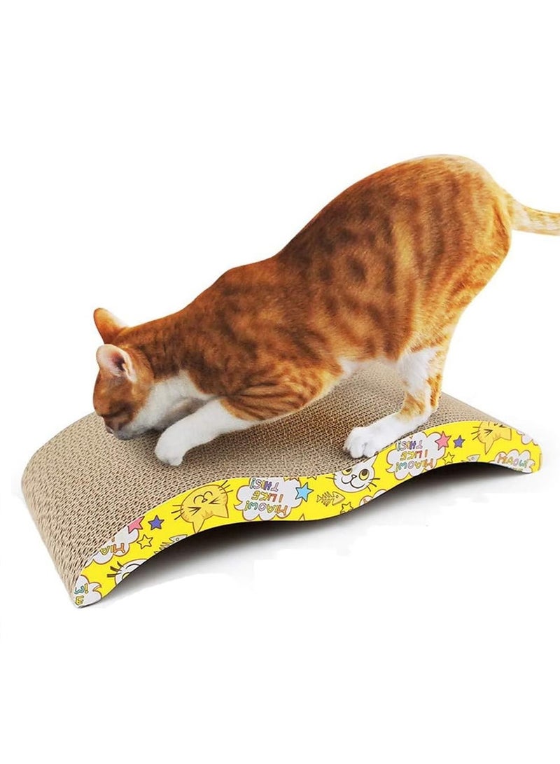 CATANES Cat Scratcher Cardboard Cat Scratch Pad with Premium Scratch Textures Design Durable Cat Scratching Pad Reversible - Image 1